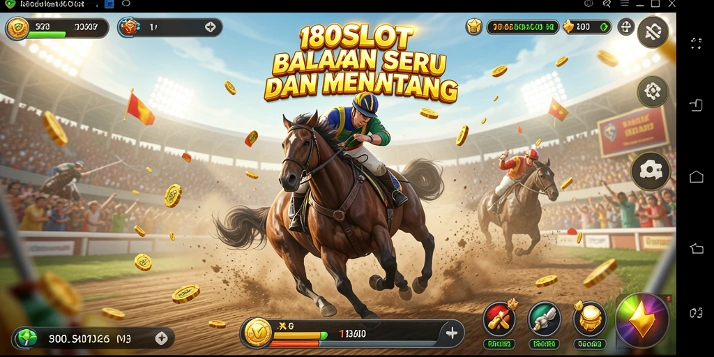 Screenshot gameplay 180SLOT menampilkan balapan yang mendebarkan.