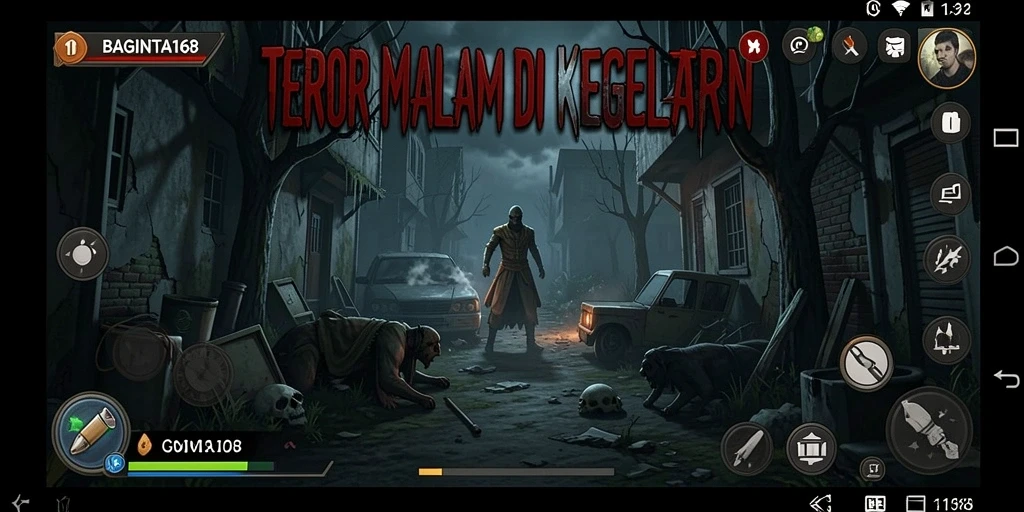 Screenshot menampilkan momen tegang saat menjelajahi lingkungan menyeramkan