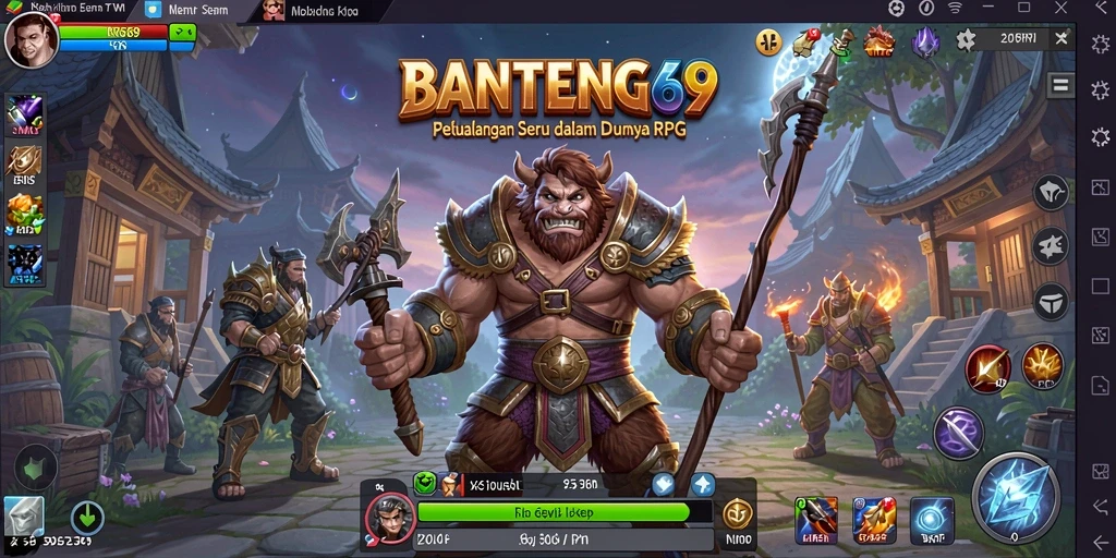 Screenshot gameplay BANTENG69 menampilkan aksi pertarungan seru.