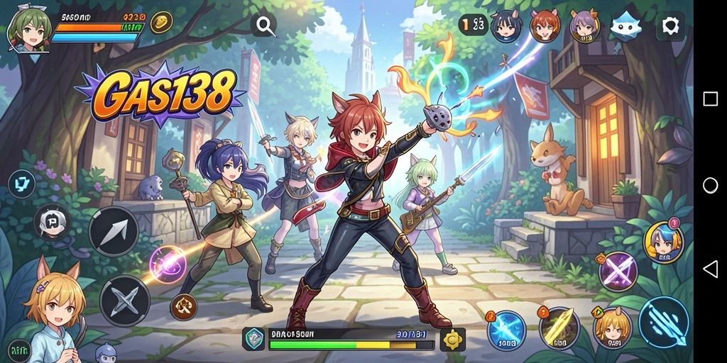 Screenshot menampilkan aksi seru dalam <strong>GAS138</strong> dengan karakter Anime.