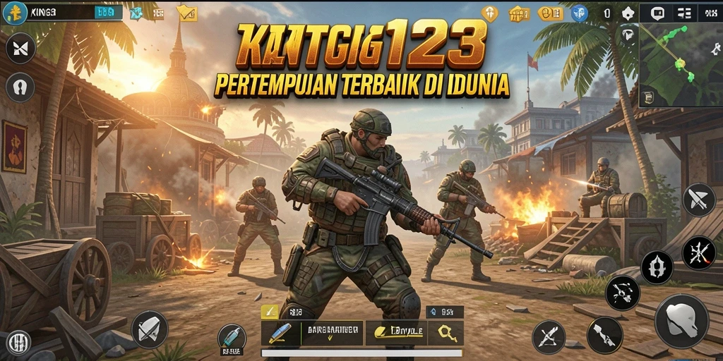 Tampilkan aksi seru dalam gameplay Battle Royale KING123.