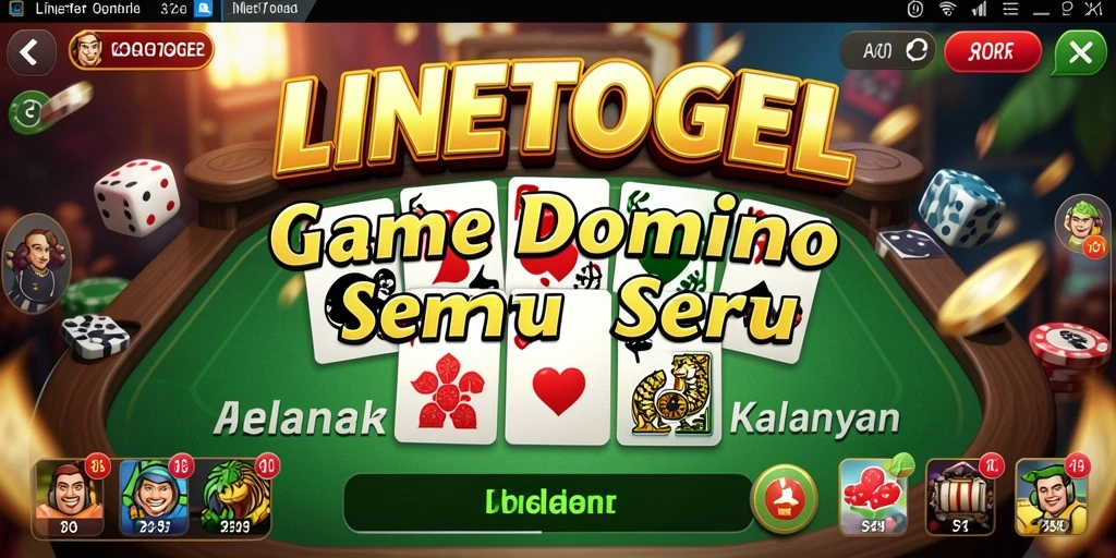 Tampilan gameplay menarik dari LINETOGEL dengan fitur permainan Domino.