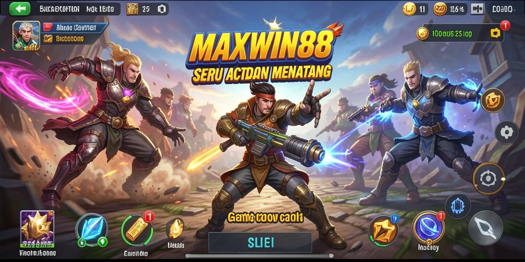 Tampilan gameplay seru dari MAXWIN88 dengan aksi mendebarkan.