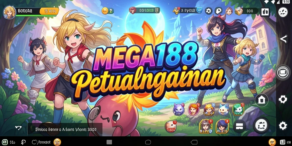 Screenshot gameplay MEGA188 menampilkan karakter Anime beraksi.