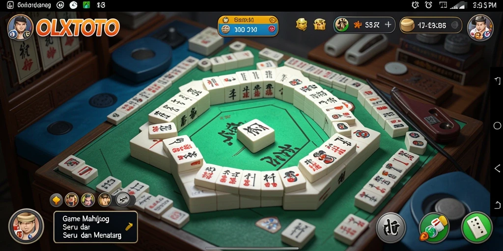 Tampilan permainan OLXTOTO dengan grafis Mahjong yang menawan.