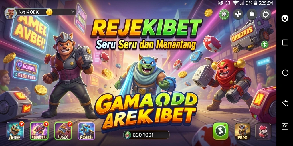 Screenshot gameplay REJEKIBET menunjukkan aksi seru di dalam game Arcade.