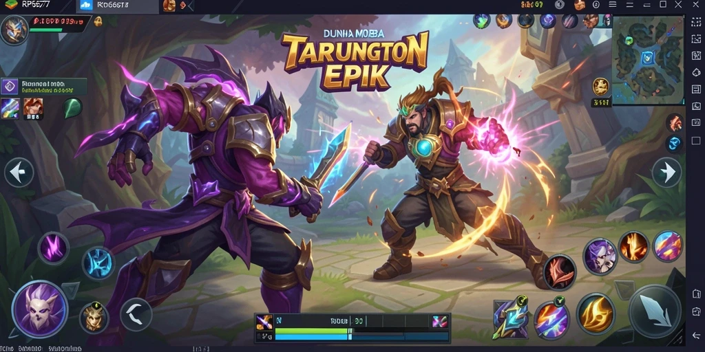 Gameplay seru dan taktis di RP6677 dengan para hero beraksi.