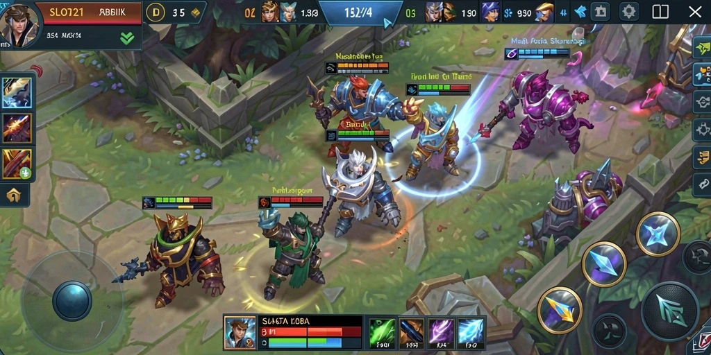 Gameplay intens <strong>SLOT21</strong> dengan aksi MOBA yang seru.