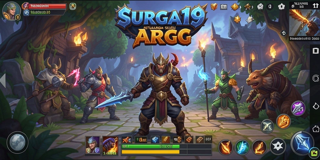 Tampilan gameplay SURGA19 yang epik dan menarik.