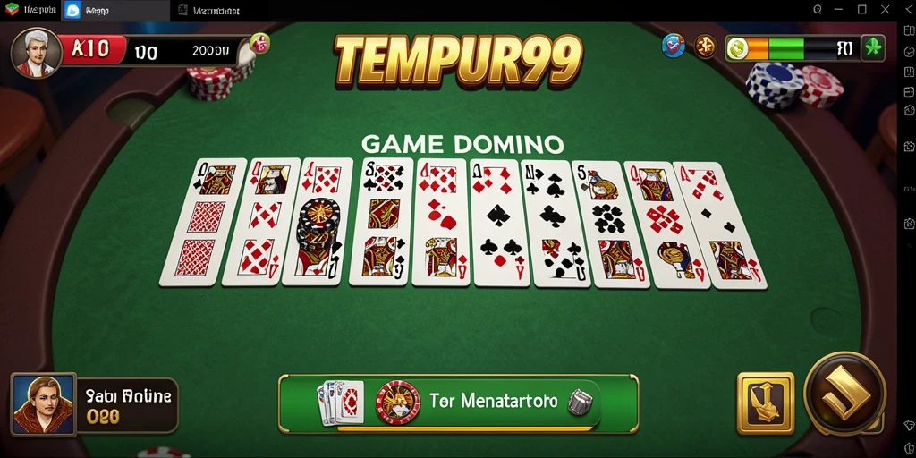 Screenshot gameplay TEMPUR99 yang menampilkan aksi seru bermain Domino.