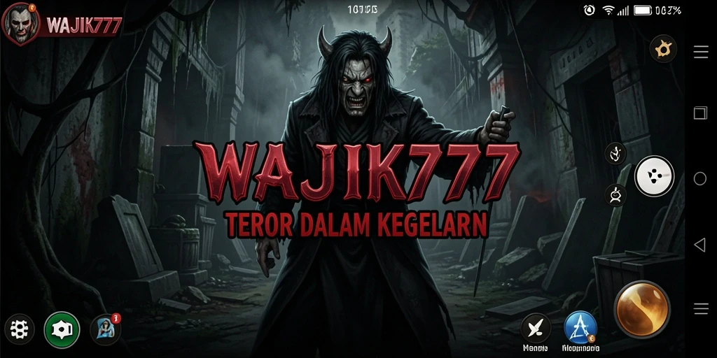 Screenshot menampilkan momen mencekam di dalam gameplay WAJIK777.