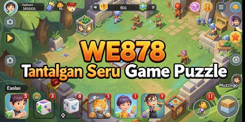 Screenshot gameplay WE878 yang menampilkan tantangan Puzzle.